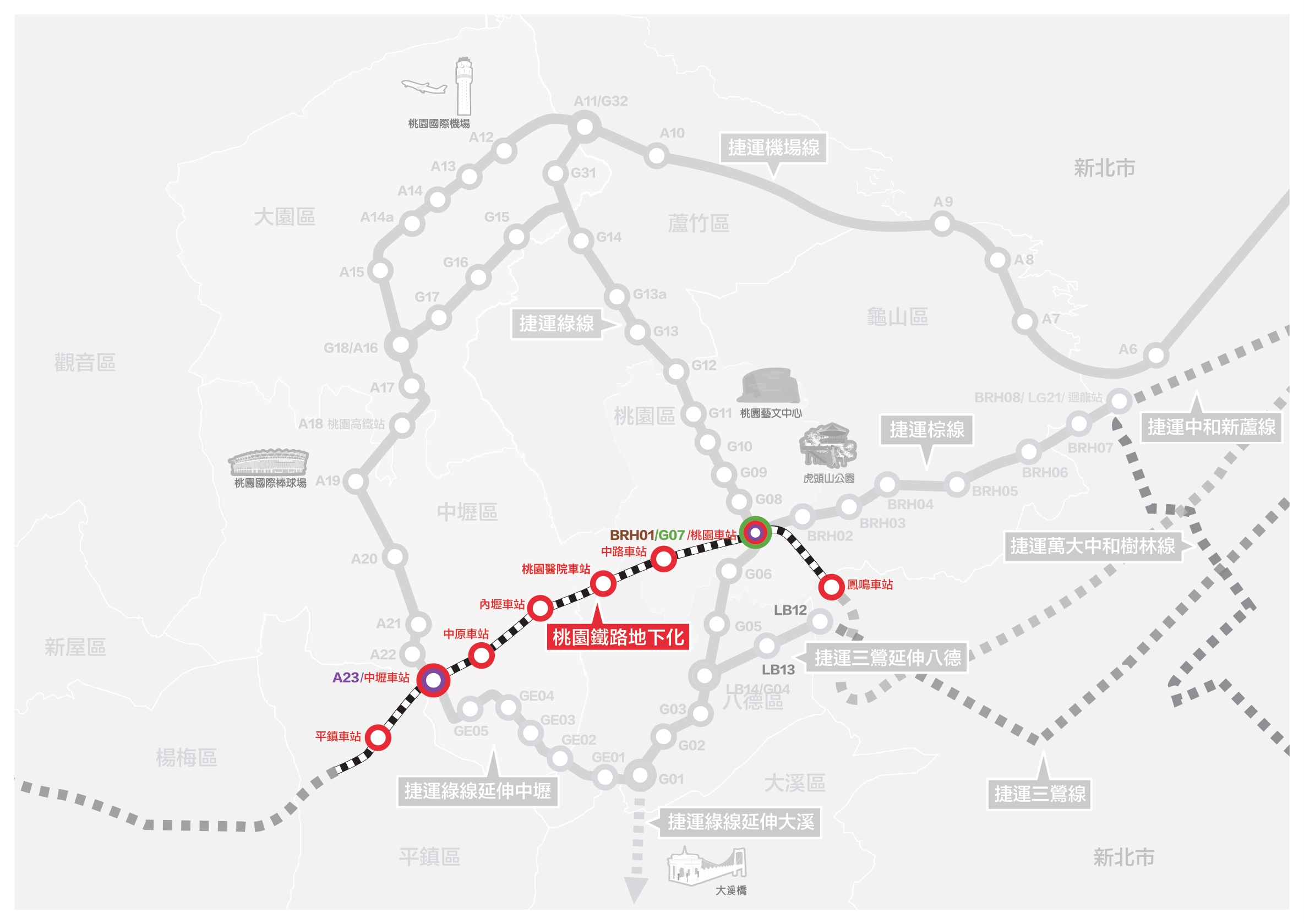 Taoyuan Railway Underground MAP