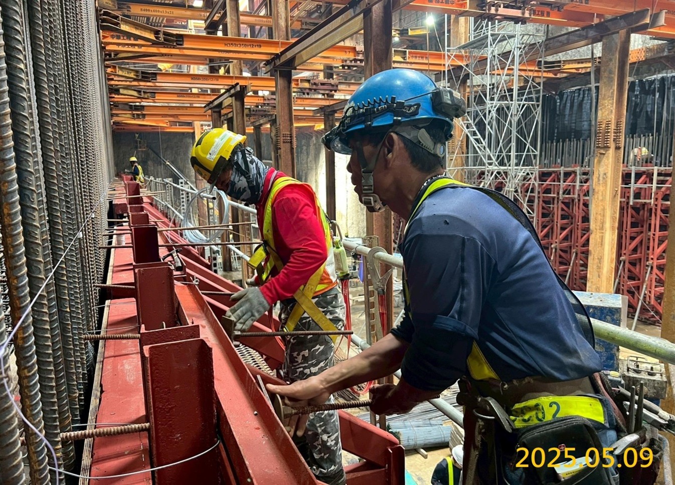 G05 station B2F structural wall construction