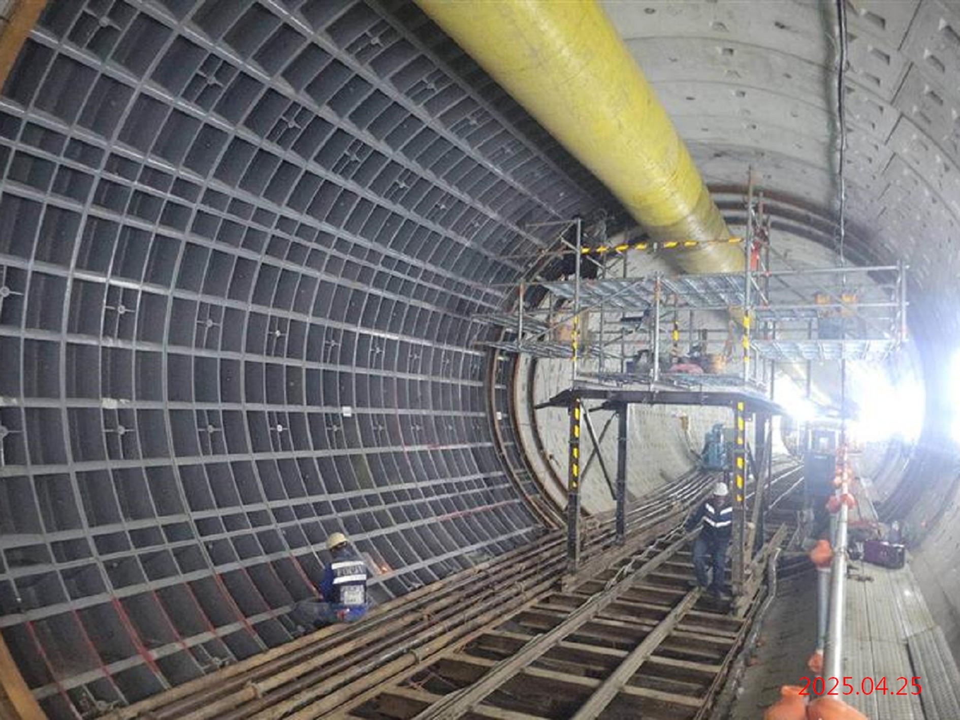 Shield Tunnel_Down Line G08 Connection Section Ring Support Construction