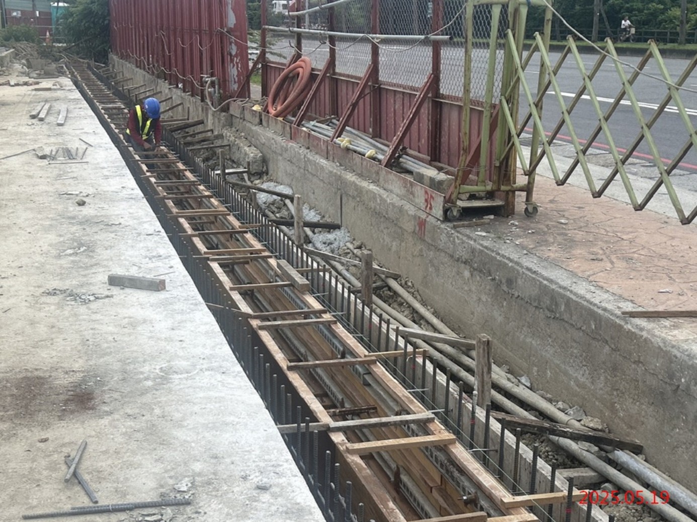 North excavation section_Construction of drainage ditch